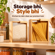 Bamboo Wooden Grain Storage Box