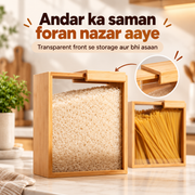 Bamboo Wooden Grain Storage Box