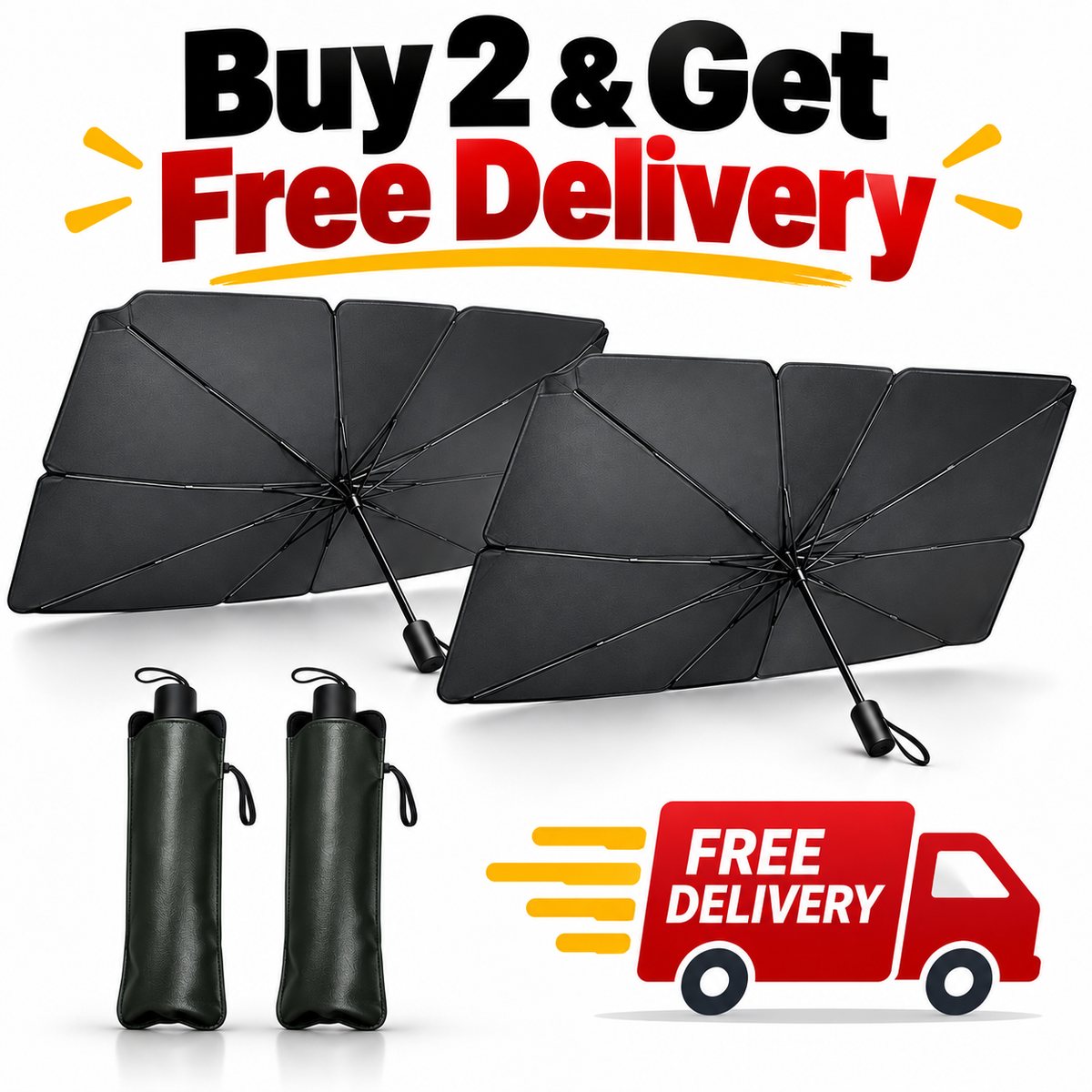 Foldable Car Windshield Sunshade Umbrella