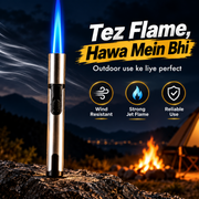 Jet Flame Torch Lighter | Powerful Blue Flame Refillable Gas Lighter